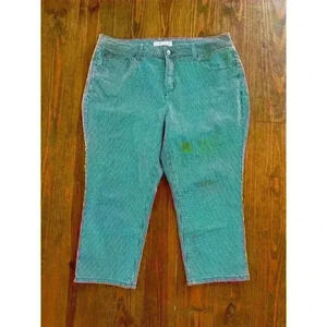 Cato's Denim Railroad Striped High Rise Skinny Crop Jeans,16W